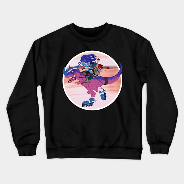 Dinorider Crewneck Sweatshirt by raulovsky